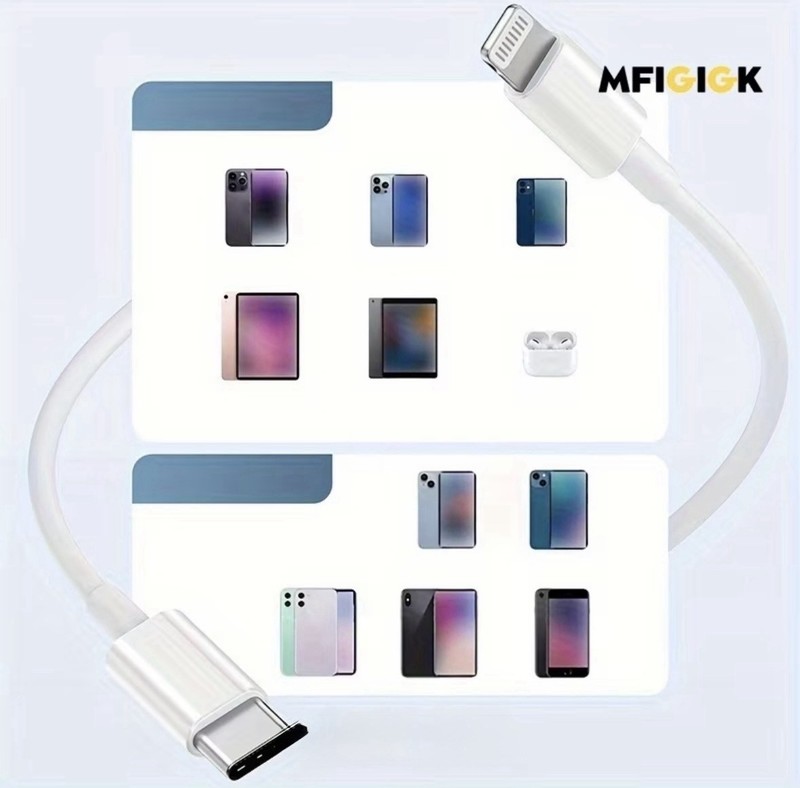 USB to USB-C iPhone Charging Cable White 2 Pack Fast Charger Cord gallery