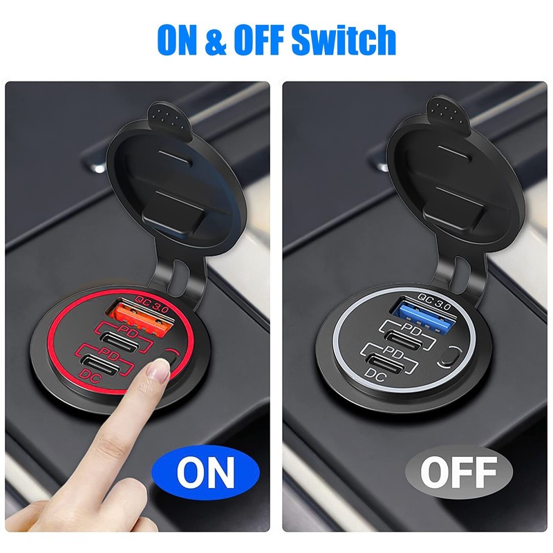 USB Outlet 12V Car Charger Port Cigarette Lighter Socket Charging Plug Adapter gallery