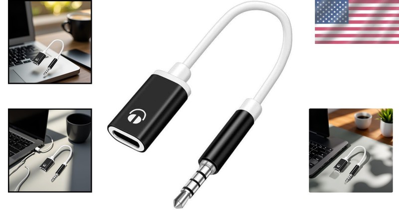 USB C to 3.5mm Audio Adapter Noise Cancelling Headphone Jack Converter for De... gallery