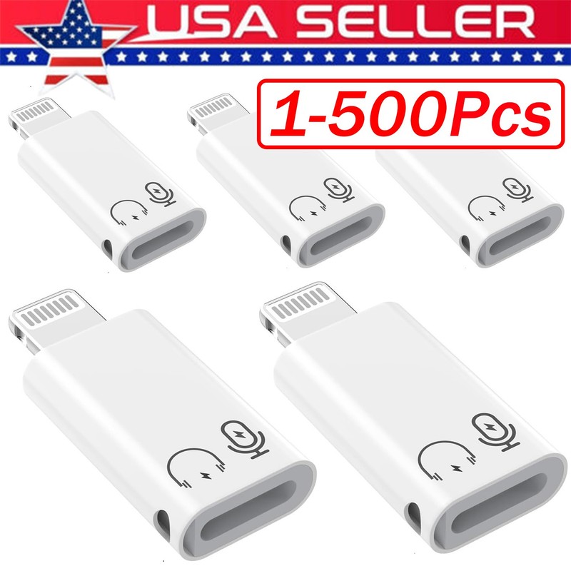 5.8USB Type C Female to iOS Male Adapter For iPhone 14/13/12/11/XR/XS/SE 3 Lot
