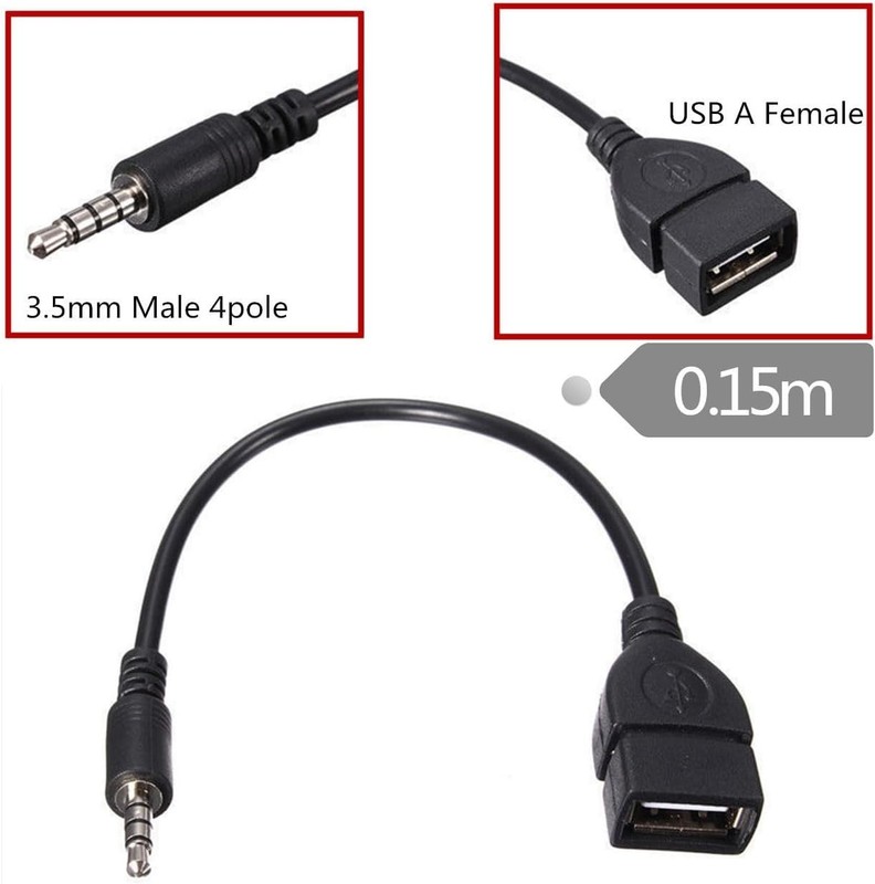 Aux to USB for Car Stereo System with MP3 Decoding Function, 3.5mm Male Audio... gallery