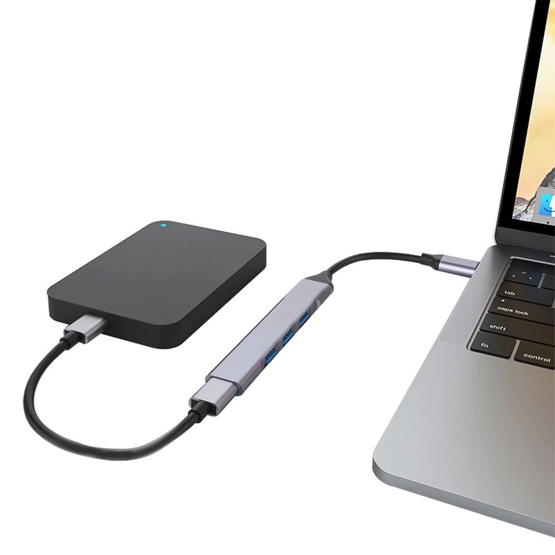 For iPhone 17/Pro/Max/Air - USB-C Adapter 4-in-1 Hub USB-A USB Splitter gallery