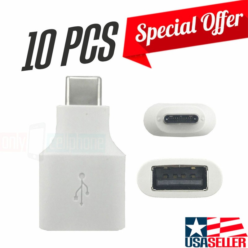 Wholesale Lot of 10 Female USB To USB-C OTG Connector Adapter for Pixel 6/5/4/3