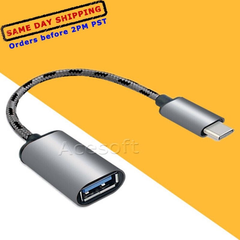 Type-C OTG Cable Male To Type-A Female Adapter Connector for HP Pavilion X2 USA