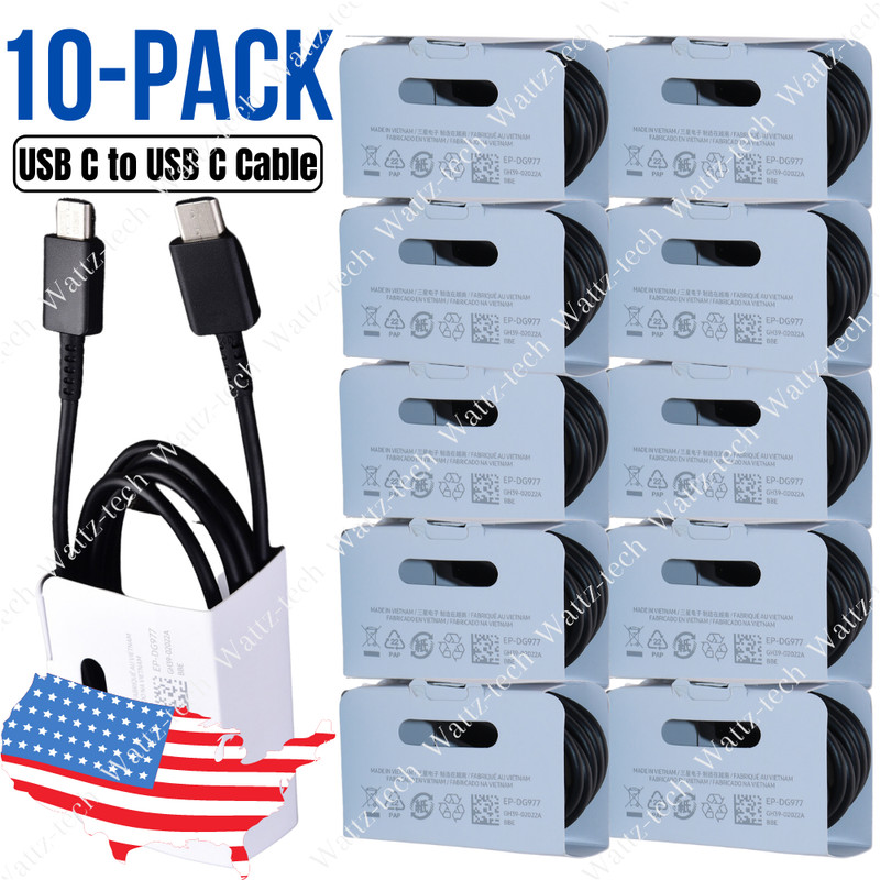 10PACK Type USB-C To USB-C Cable Fast PD Charger For Samsung Charging Cord Lot