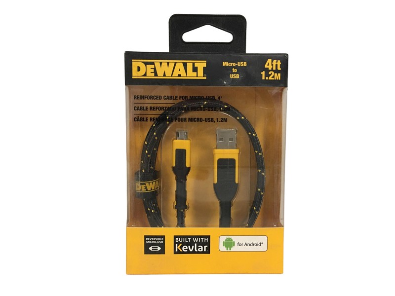 DEWALT Reinforced 4′ Cable Micro-USB to USB