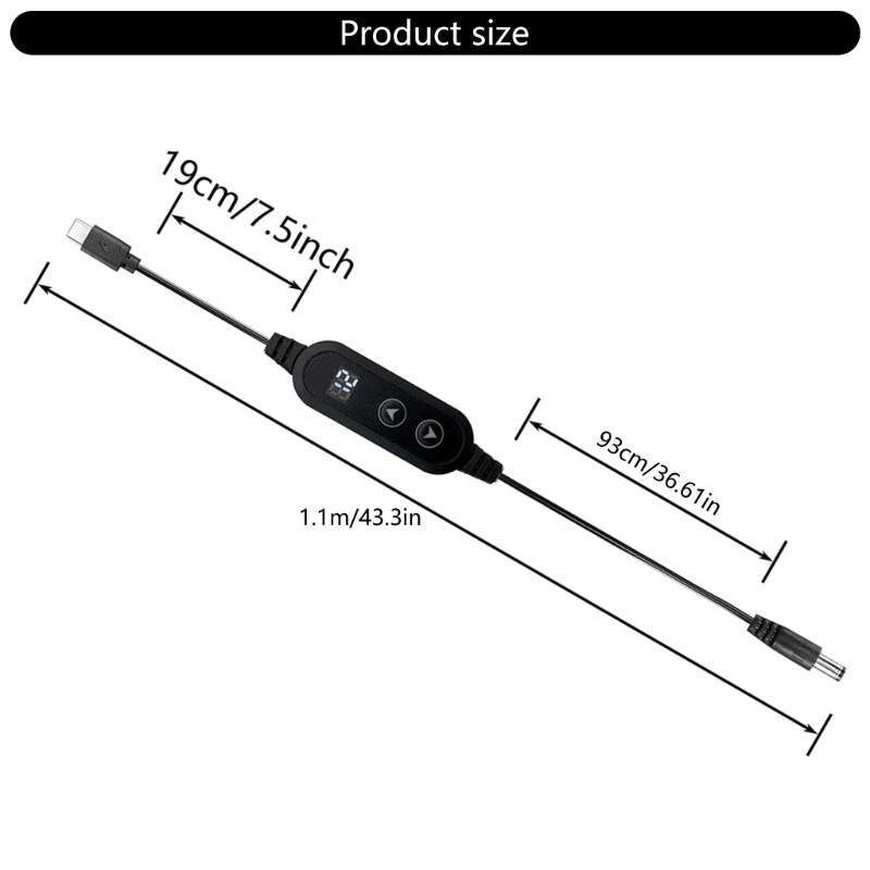 USB C to DC5521 Adapter Cable Charging Cord with 8 Adapter Plugs Optional 5V-20V gallery