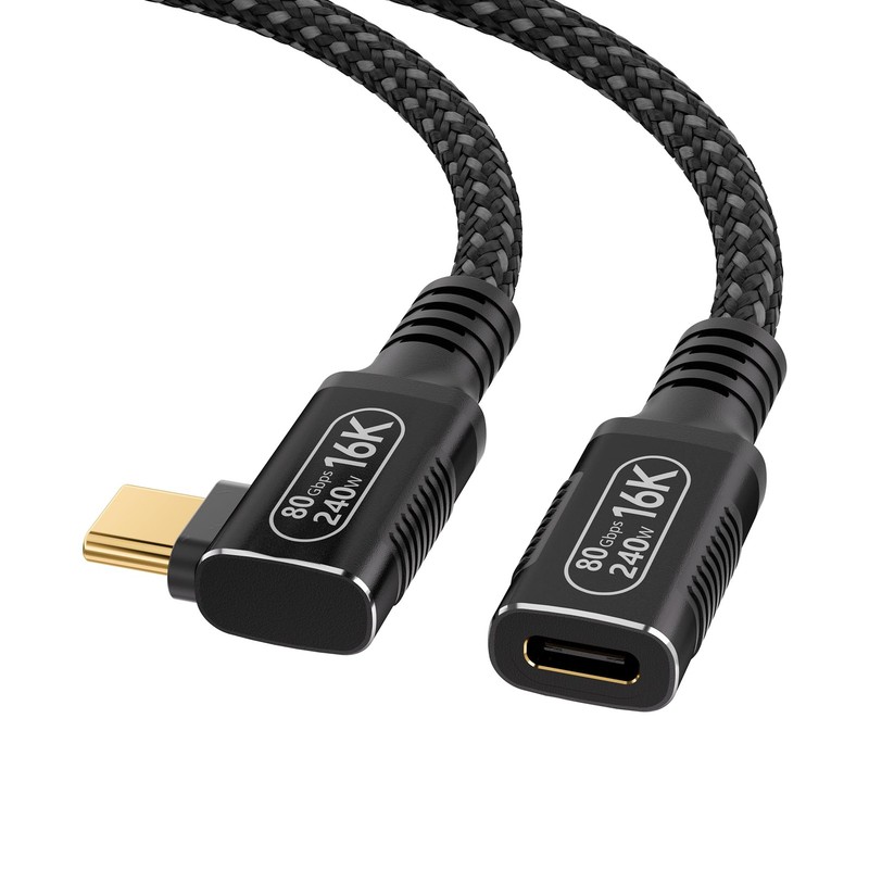80Gbps USB C Extension Cable for Thunderbolt 5/4,1.65ft/0.5m Short USB4 cable…