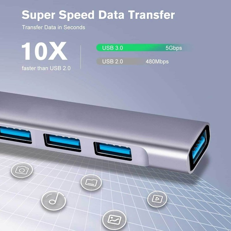 USB-C Adapter 4-in-1 Hub USB-A USB-C to USB-A Converter USB for Cell Phones gallery