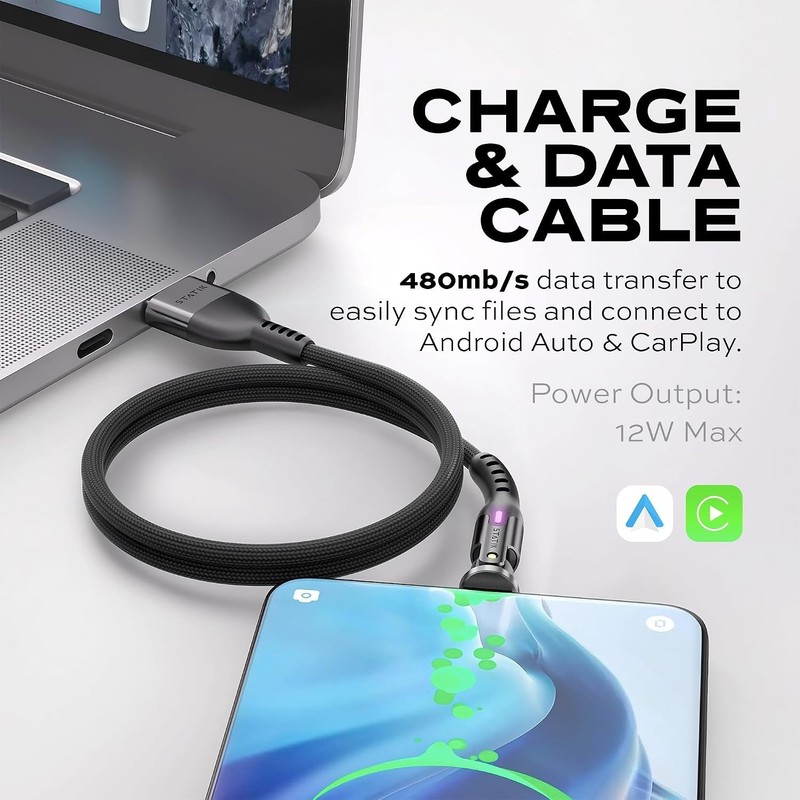 3 Pack 90 Degree Rotating USB A to C Cable gallery
