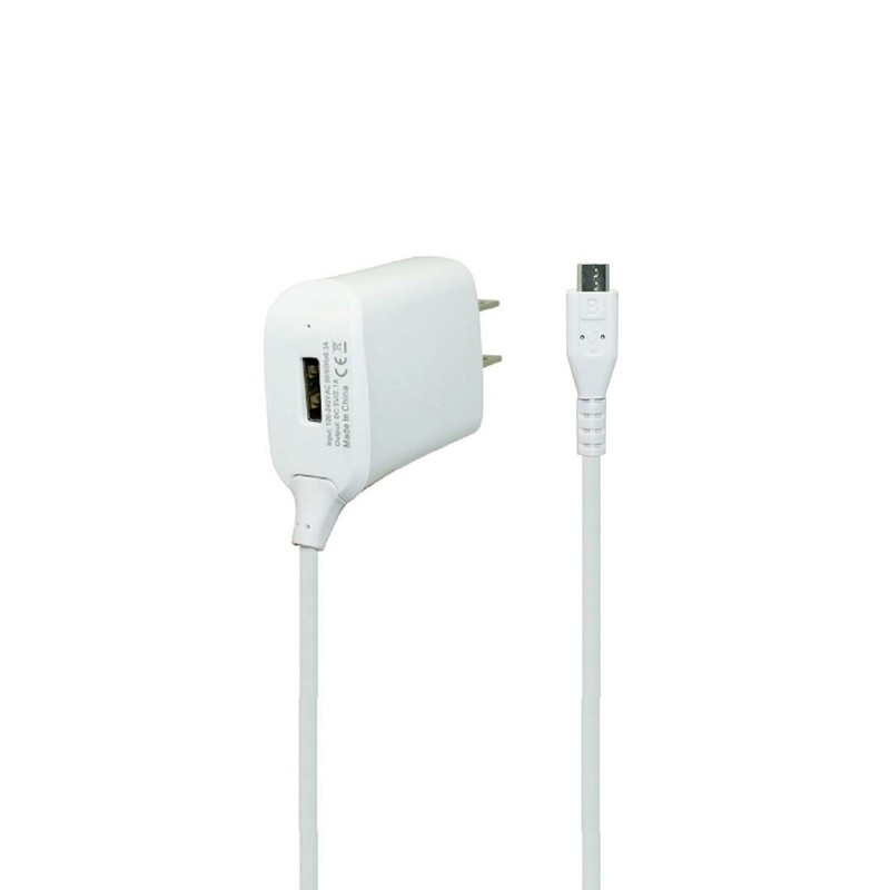 White Color HD 2.1 Amp Wall Travel Charger AC Adapter Extra USB Port Connector