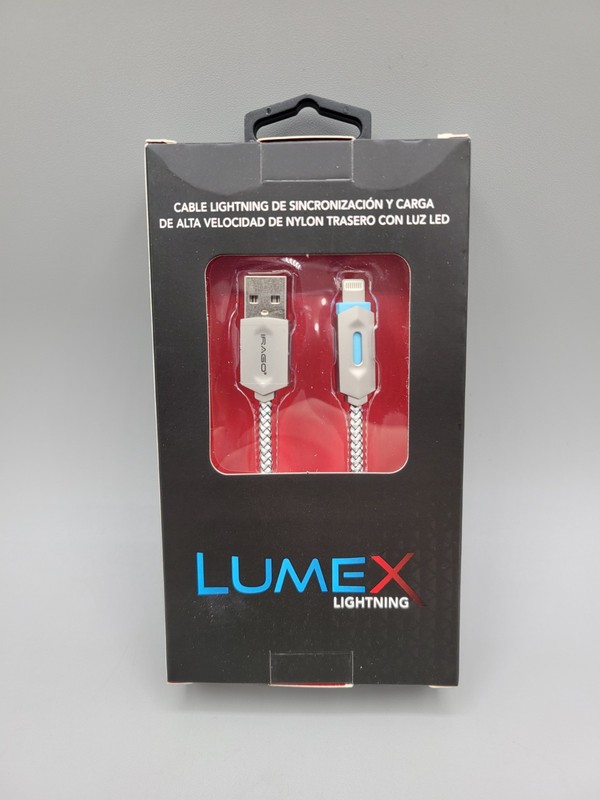 NEW IRAGO LUMEX 7995 Nylon Braided Fast Charge & Sync LED Cable iPhone USB