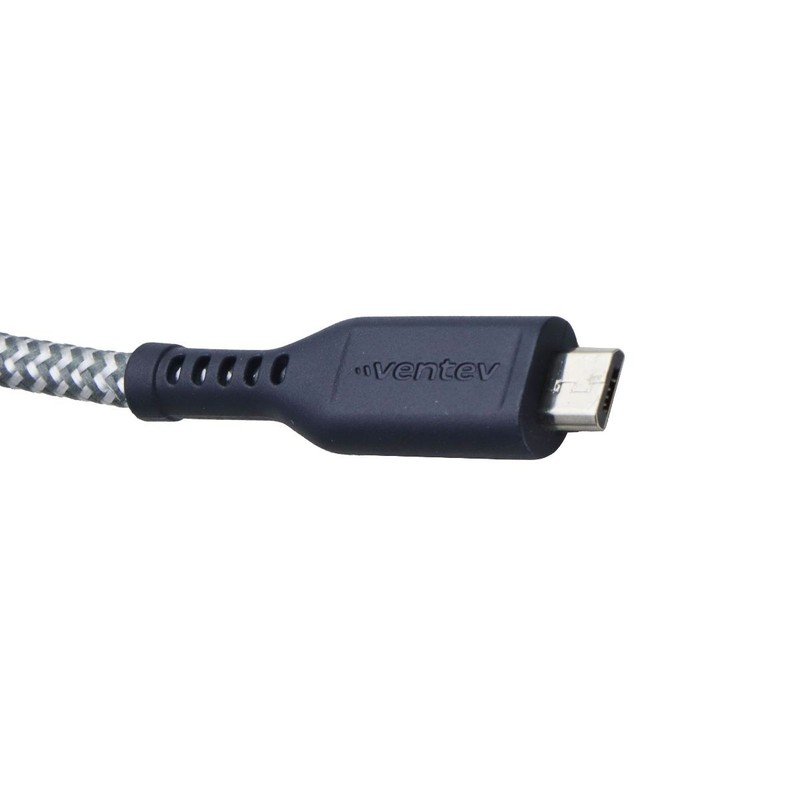 Ventev 6 Foot Braided High Speed USB-A to Micro-USB Cable - Gray gallery