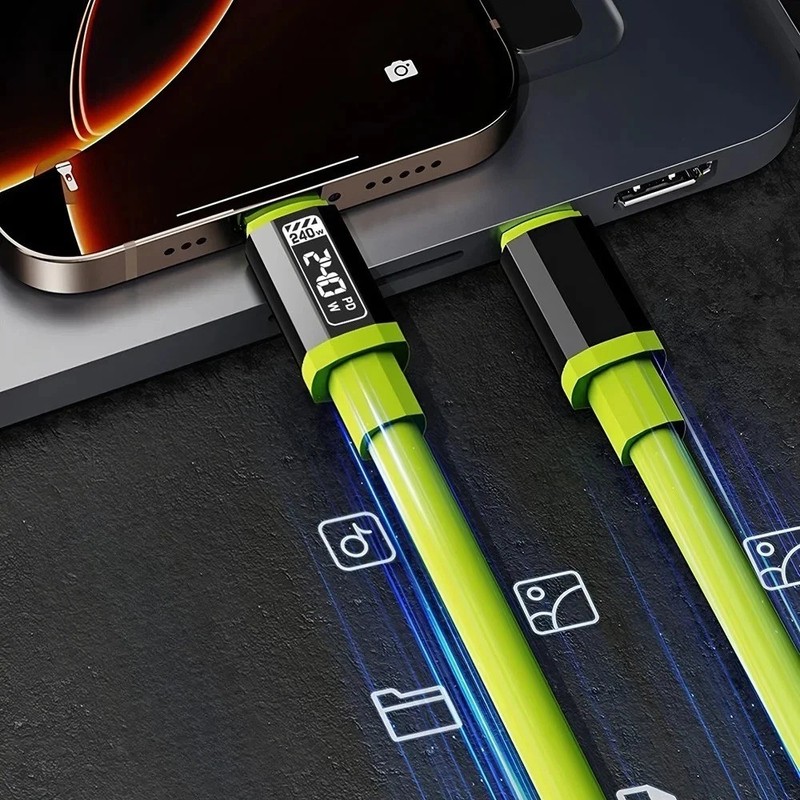 PD240W Cable Super Fast Charging Type C TO Type C Silicone Cable For Samsung gallery