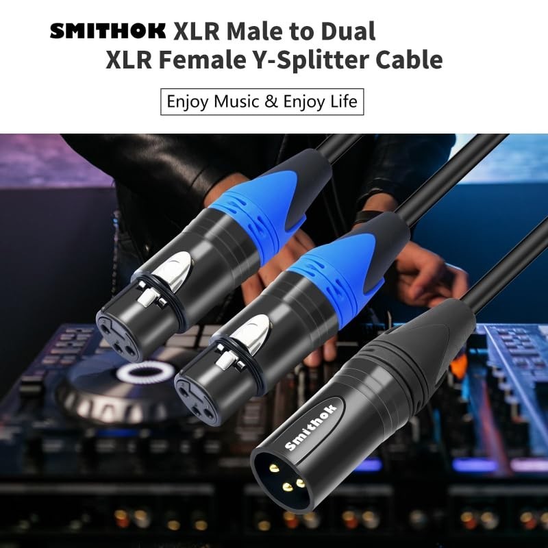 Cable divisor xlr 1 hembra a 2 machos equilibrado microfono audio 1 6ft 0 5m gallery