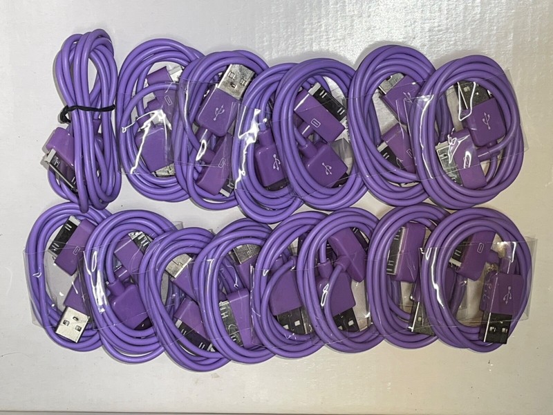 136x Mixed Colors USB Data Sync Charging Cable Cord for iPhone 4 4S 3Gs iPod gallery