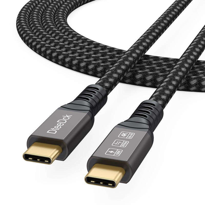 USB C Monitor Cable 6Ft, 4K@144Hz Video Display /20Gbps Data /100W Charge