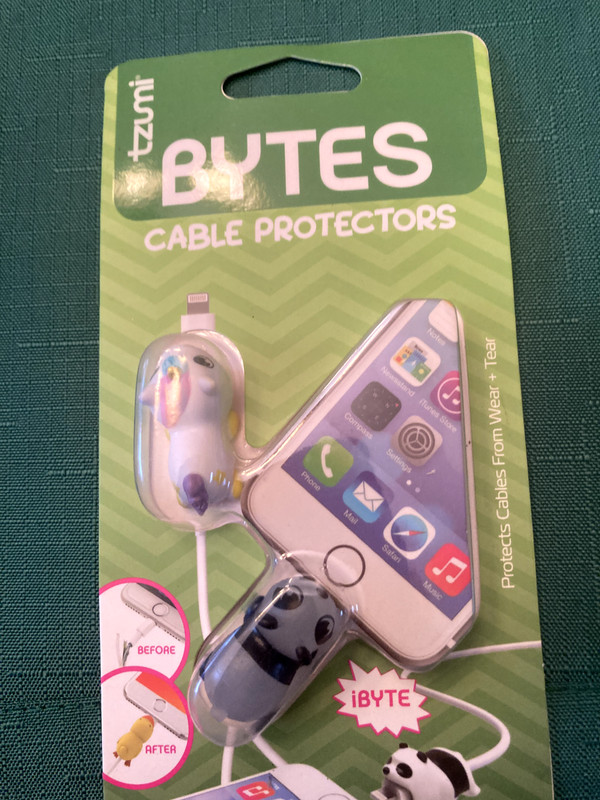 New Tzumi Cord Bytes Silicone Unicorn + Clear Panda Fitting Cable Protectors🔥
