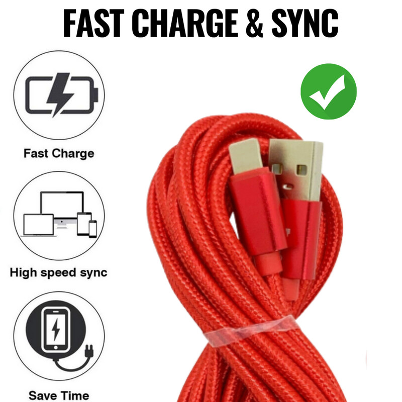 USB Charger Cable 10Ft Charging Line Data Sync Cord For iPhone 14 13 12 11 SE XR gallery