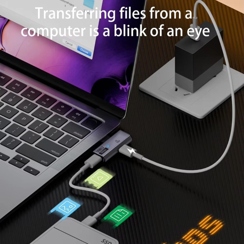 USB C 90 Degree Adapter 100W 10Gbps USB 3.2 Right Angle Adapter USB Type C Male gallery