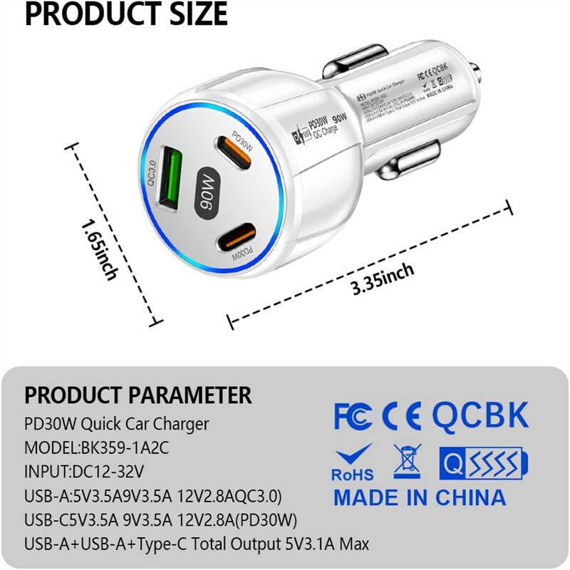 90W PD Fast Car Charger Adapter & Cable For Samsung Z Fold6 5 4 3 Flip6 5 4 3 5G gallery