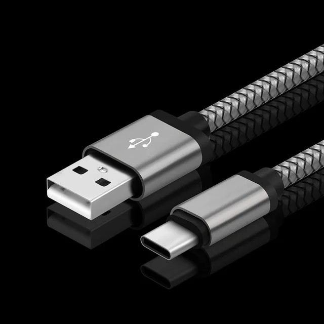 Braided USB to Type-C Fast Charging Data SYNC Charger Cable Cord 3/6/10FT Lot