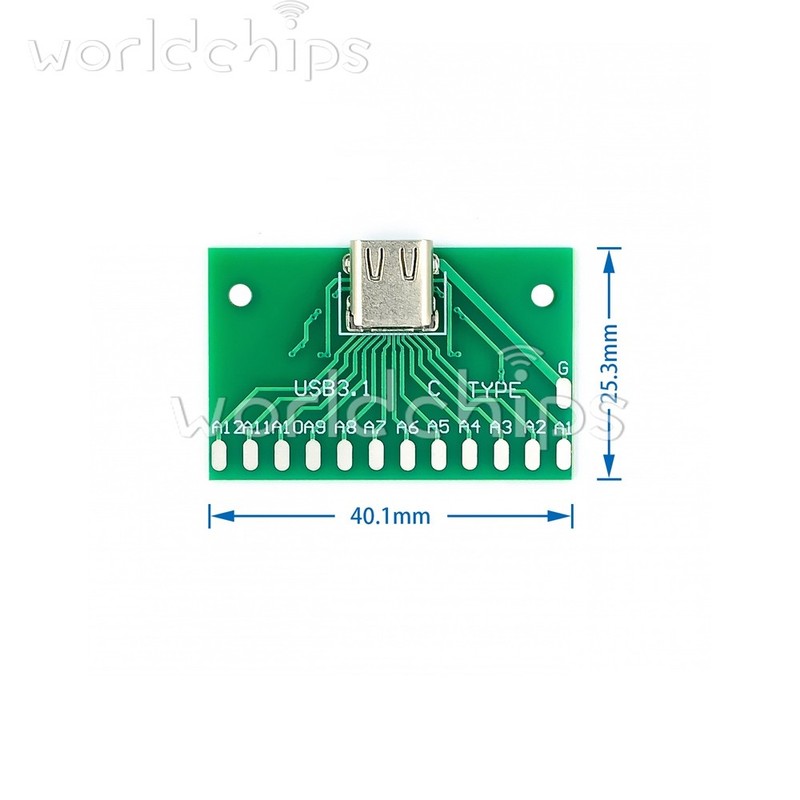 10pcs 24Pin USB 3.1 Type C Female Plug Socket Connector SMT Type & PCB Board gallery