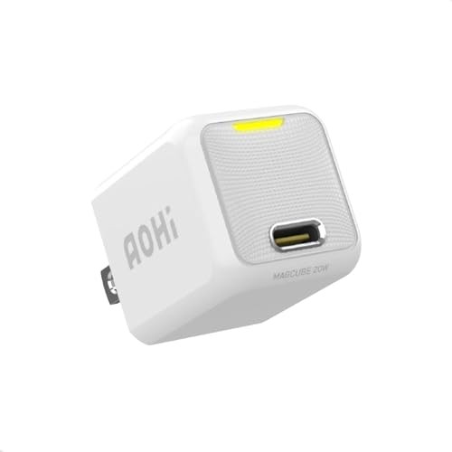 AOHI Type-C 20W Charger PD/PSE Certified iPhone Smartphone Fast Charge White
