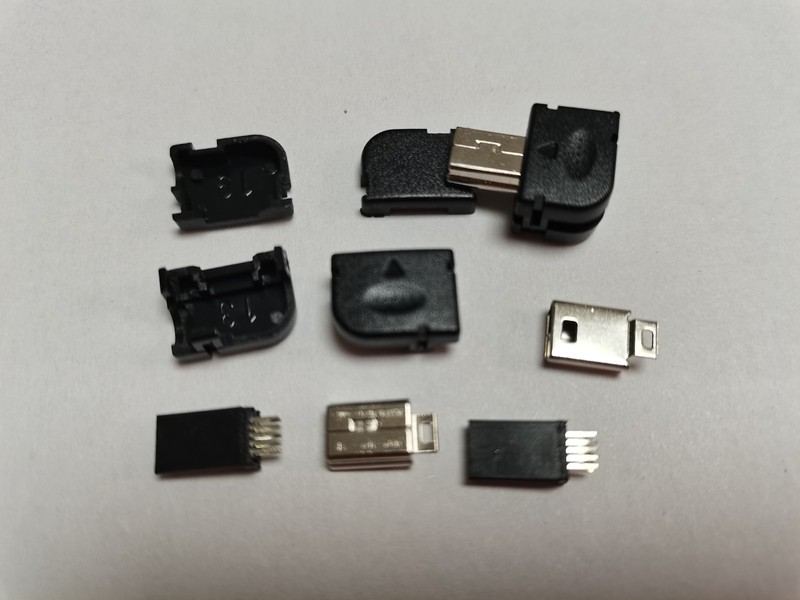 50 pcs 10 Pin Mini USB Plug Male Socket Connector Plastic for Philips 90 Degree gallery