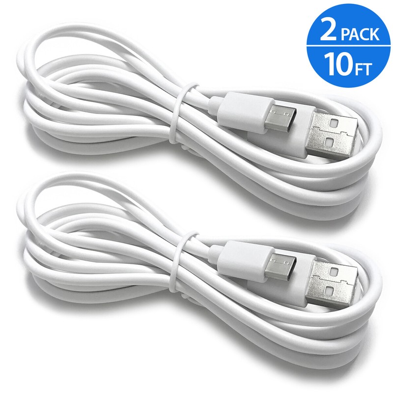 2x 10FT USB-C Cable Type C Charger For Samsung Galaxy S8 S9 S10 Plus Note 8 9 10