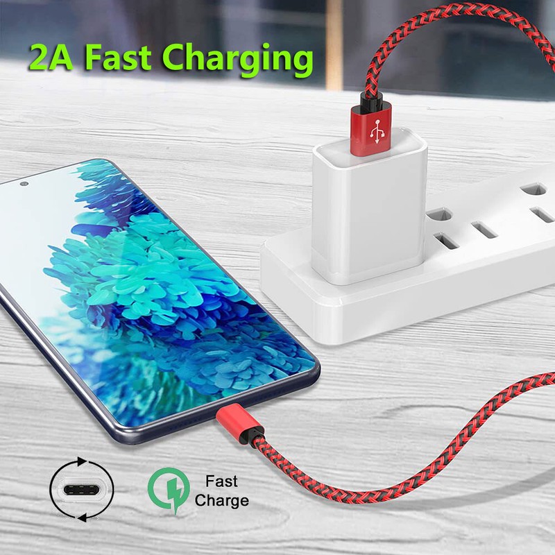 Braided USB Type-C Data Charger Adapter Cable For TCL 20 R Pro 5G 20L+ 20B 20S gallery