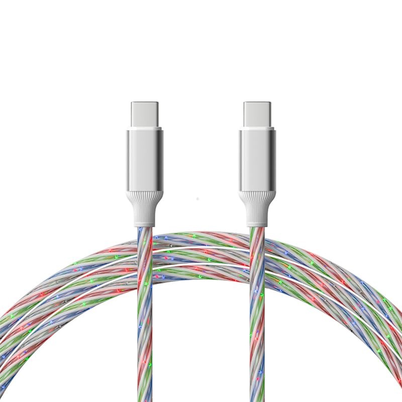 10FT USB C to USB C Cable, Starry Light up Type C Charger Cable for iPhone 17…
