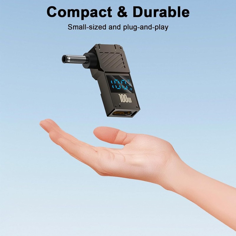 Durable USB Type C to DC Adapter with Smart Display for Safe Laptop Charging gallery