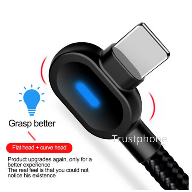 3X 6FT 90 Degree USB Cable Fast Charger Cord for iPhone XR 11 12 13 Pro 8 7 6s gallery