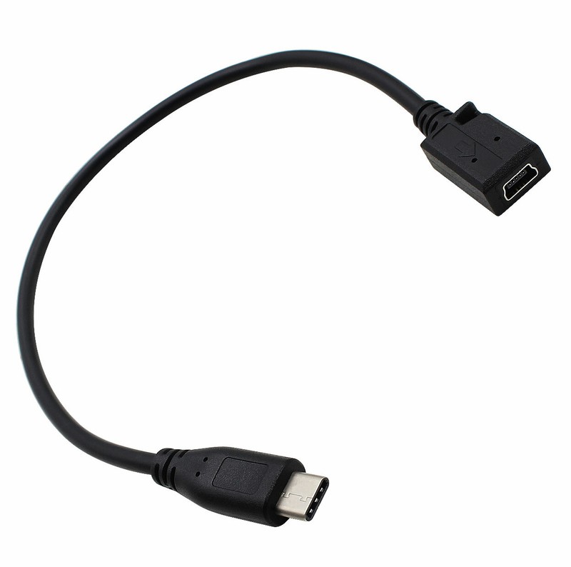 USB 3.1 Type C Male Plug to Mini USB Female Adapter Data Charger Sync Cable