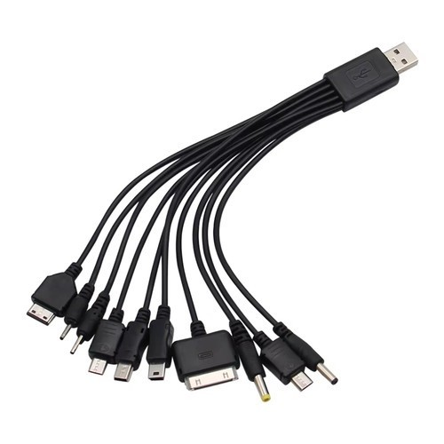 10In1 USB to Multi-Ports USB Cable Universal Phone Charging Cable Multi-Head Cha