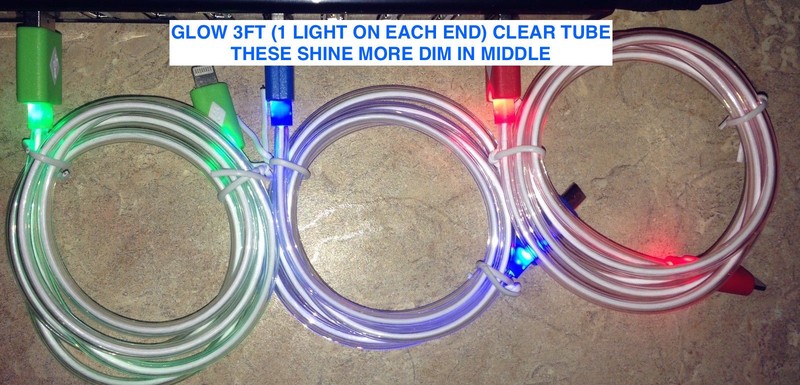 LIGHTED LED phone charger data cable for SAMSUNG LG HTC ZTE NOKIA GOOGLE gallery