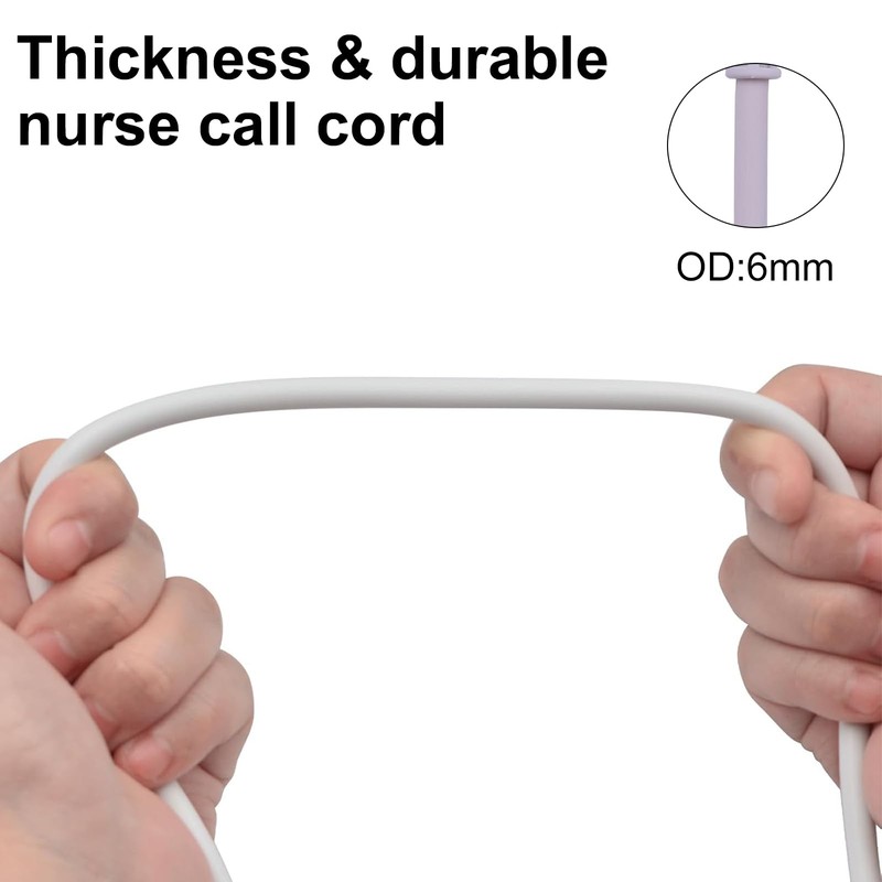 9.8ft White Nurse Call Cord Push Button To USB 2.0 Plug Cable With Clip gallery