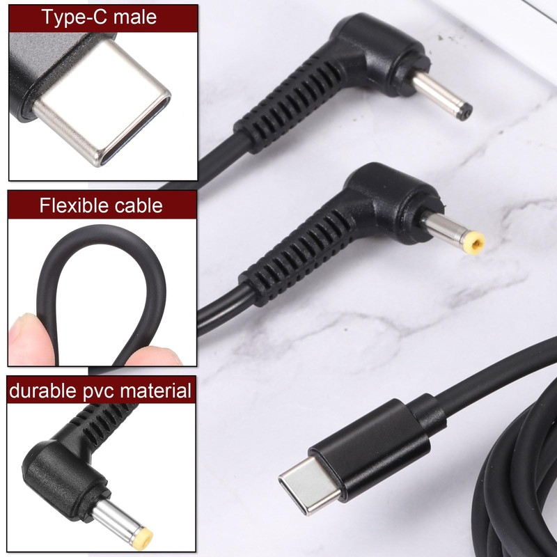 5FT USB to DC PD Power Fast Charging Cable, 4.8mm x 1.7mm 65W/12V DC Power Ca... gallery