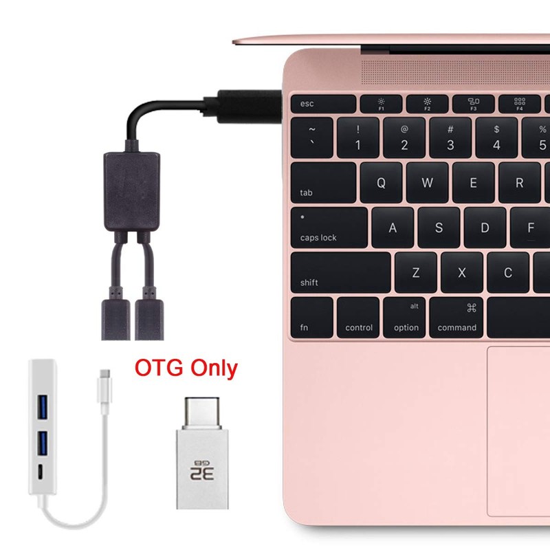cablecc 30cm Type-C to Dual Ports USB-C Female Hub Cable 30cm, 1 2 gallery