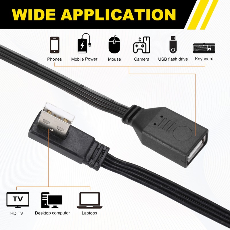 USB2.0 Extension Cable, 11.8 Inch 90 Degree Male to Female Adapter gallery