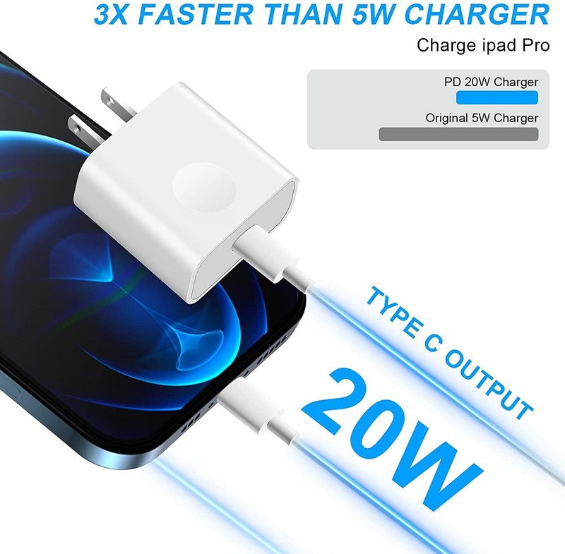 For iPhone 15 iPad Pro Air Android 20W USB C Fast Charger Power Adapter PD Cable gallery