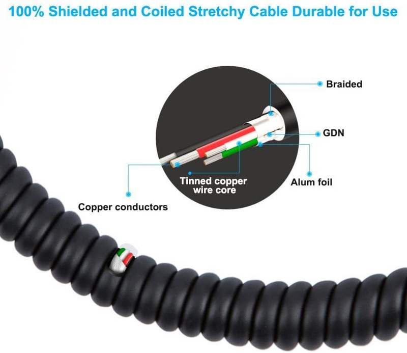 For Samsung Galaxy A33 A53 A73 - COILED CABLE USB-C TO TYPE-C FAST CHARGER CORD gallery