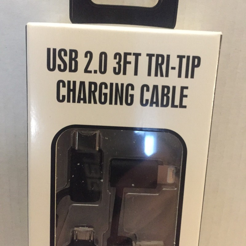 NEW USB 2.0 Universal Tri-Tip Charging 3 Foot Cable gallery