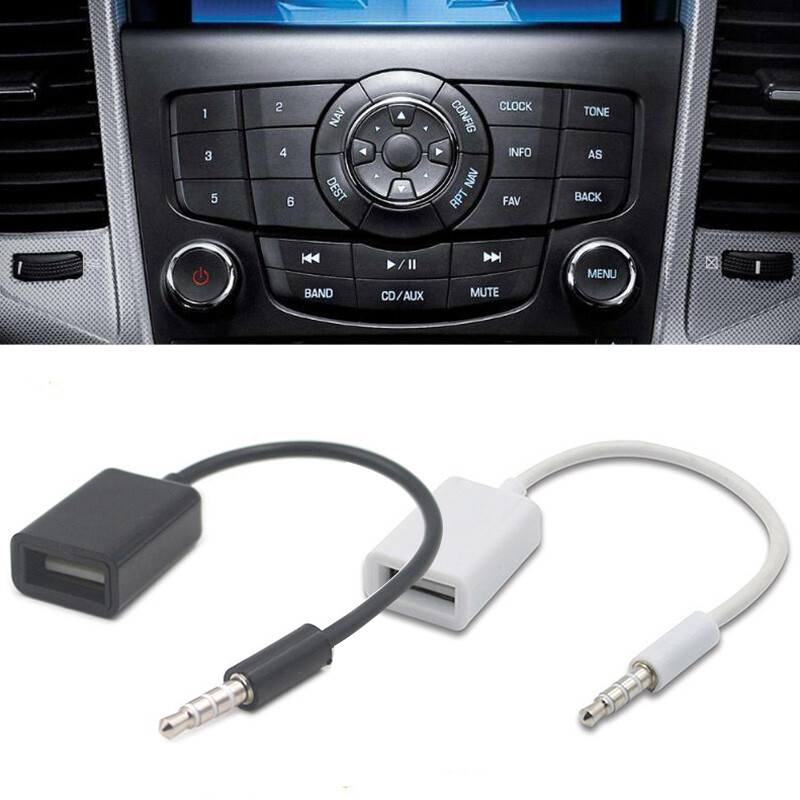 3.5mm Male Audio AUX Jack to USB 2.0 Type A Female OTG Converter Adapter Cable ~ gallery