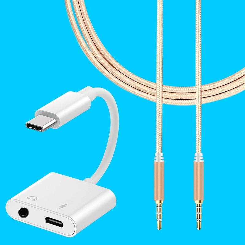 For Samsung Galaxy Note 10 SM-N970U Type C to 3.5mm Aux Cable&Male to Male Cable