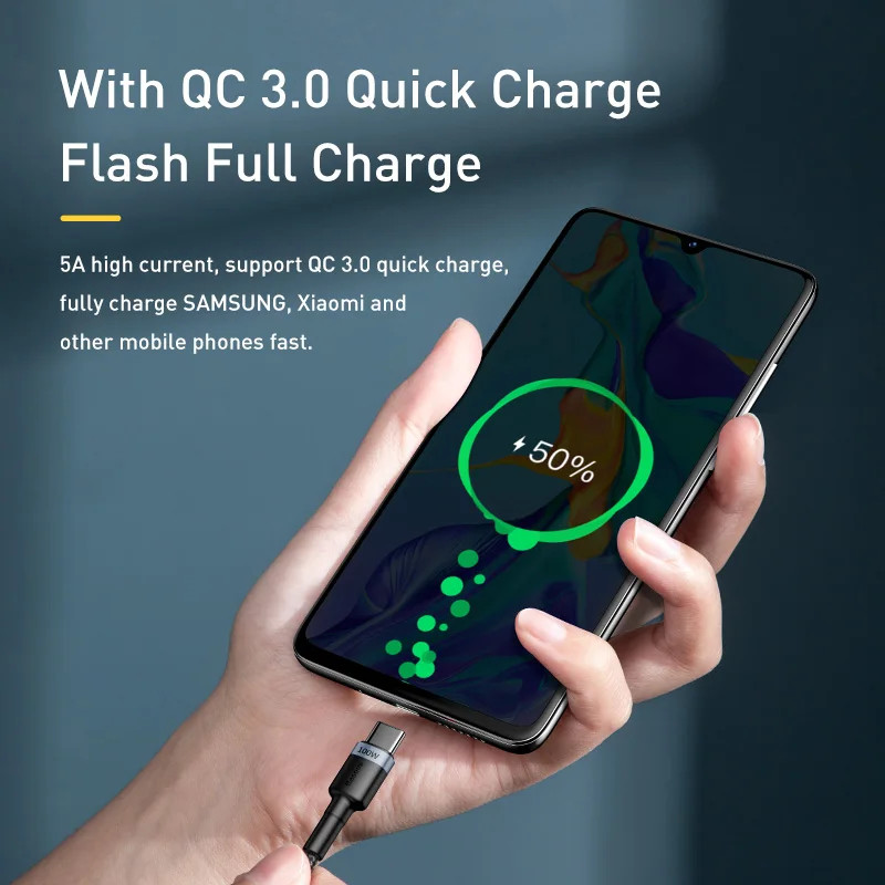 100W USB-C to USB-C PD Fast Charging Cable 5A for iPhone MacBook Samsung gallery