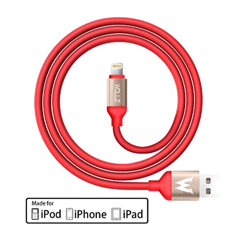 3 charging Cable 5ft 1M Heavy Duty USB Cord Apple iPhone X 8 7 6 5 Red gallery