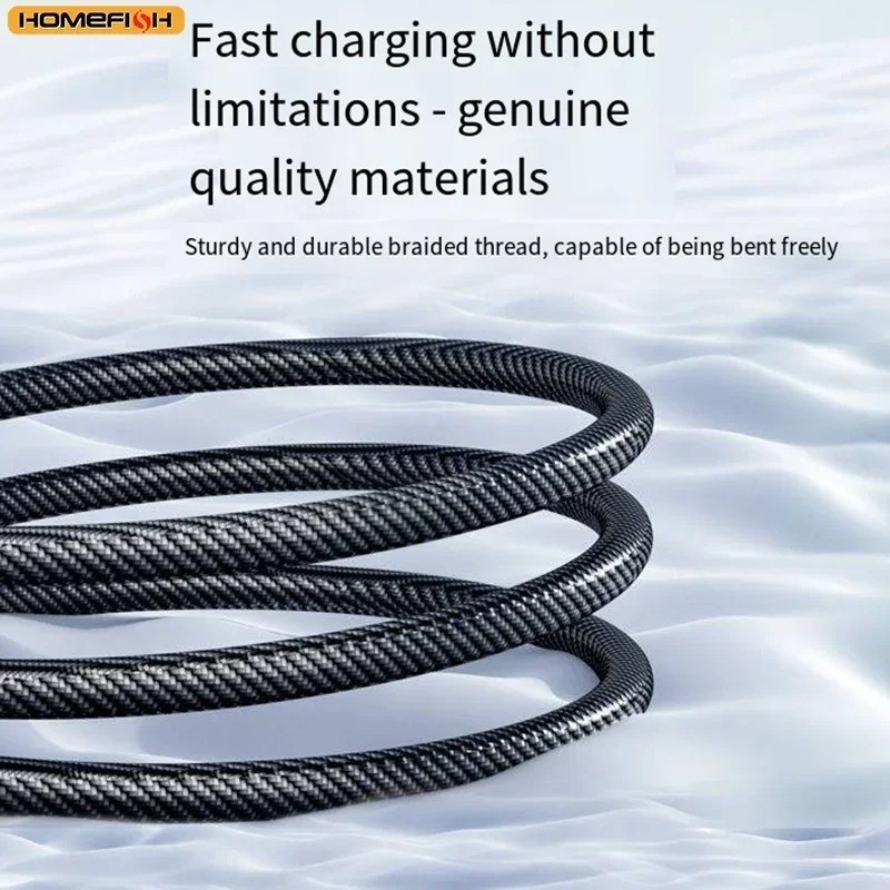HOMEFISH 60W USB-C Cable Digital Display Braided Fast Charging 120W Max Compati gallery