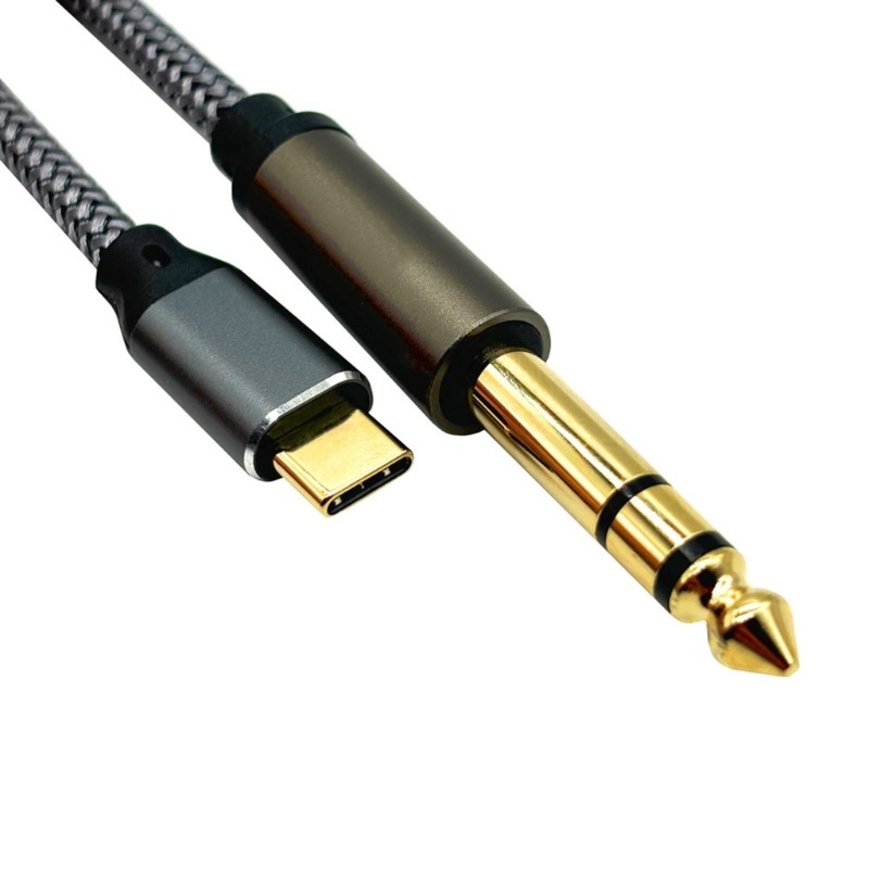 1m to 8.0m Type C to 6.5mm Auxiliary Converters Cable Wire Interferences Resist
